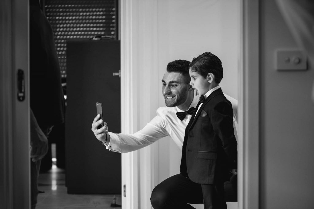 Fun on the wedding day