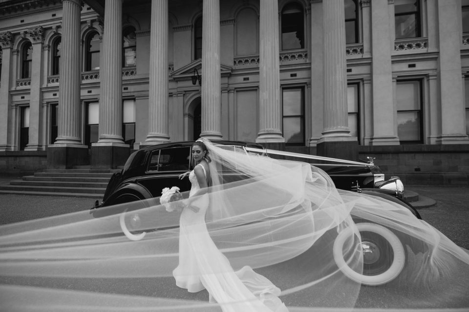 amazing bridal veil at south Melbourne town hall