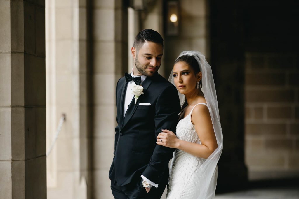 Wedding couple at Melbourne University