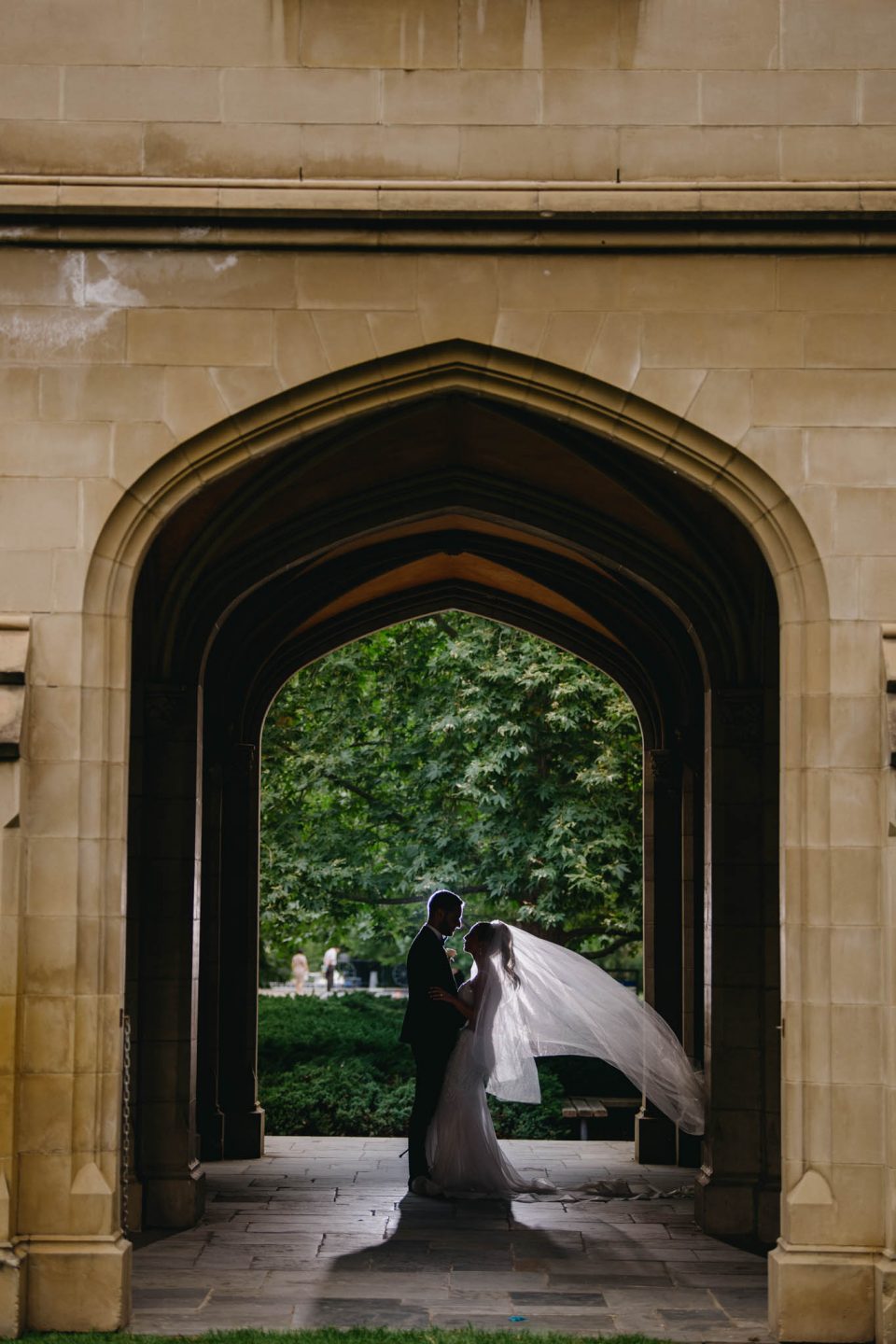Wedding couple at Melbourne University