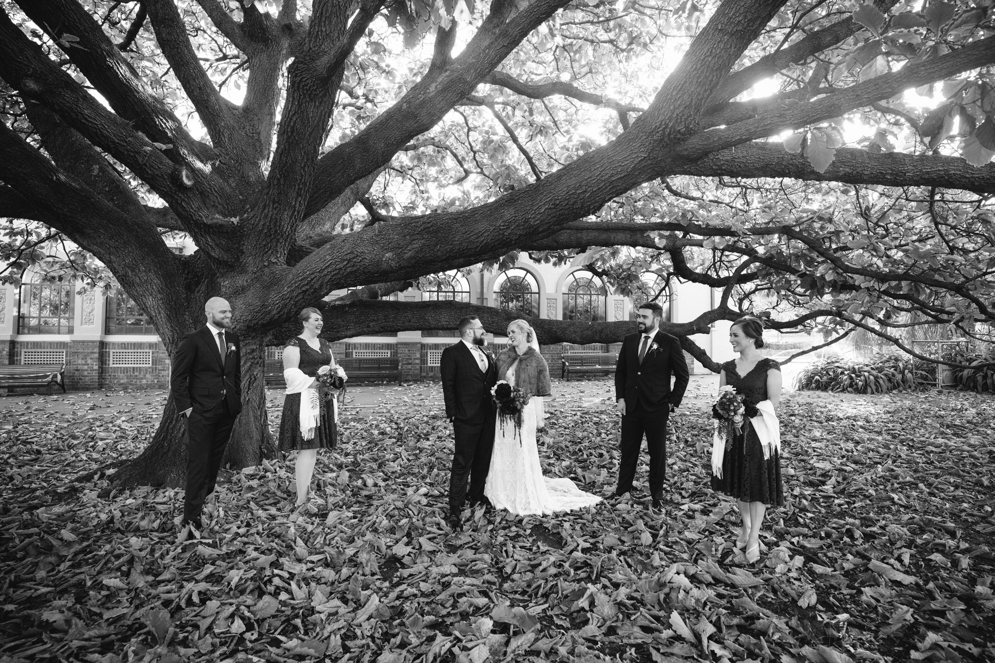 Bridal Party at Fitzroy Gardens