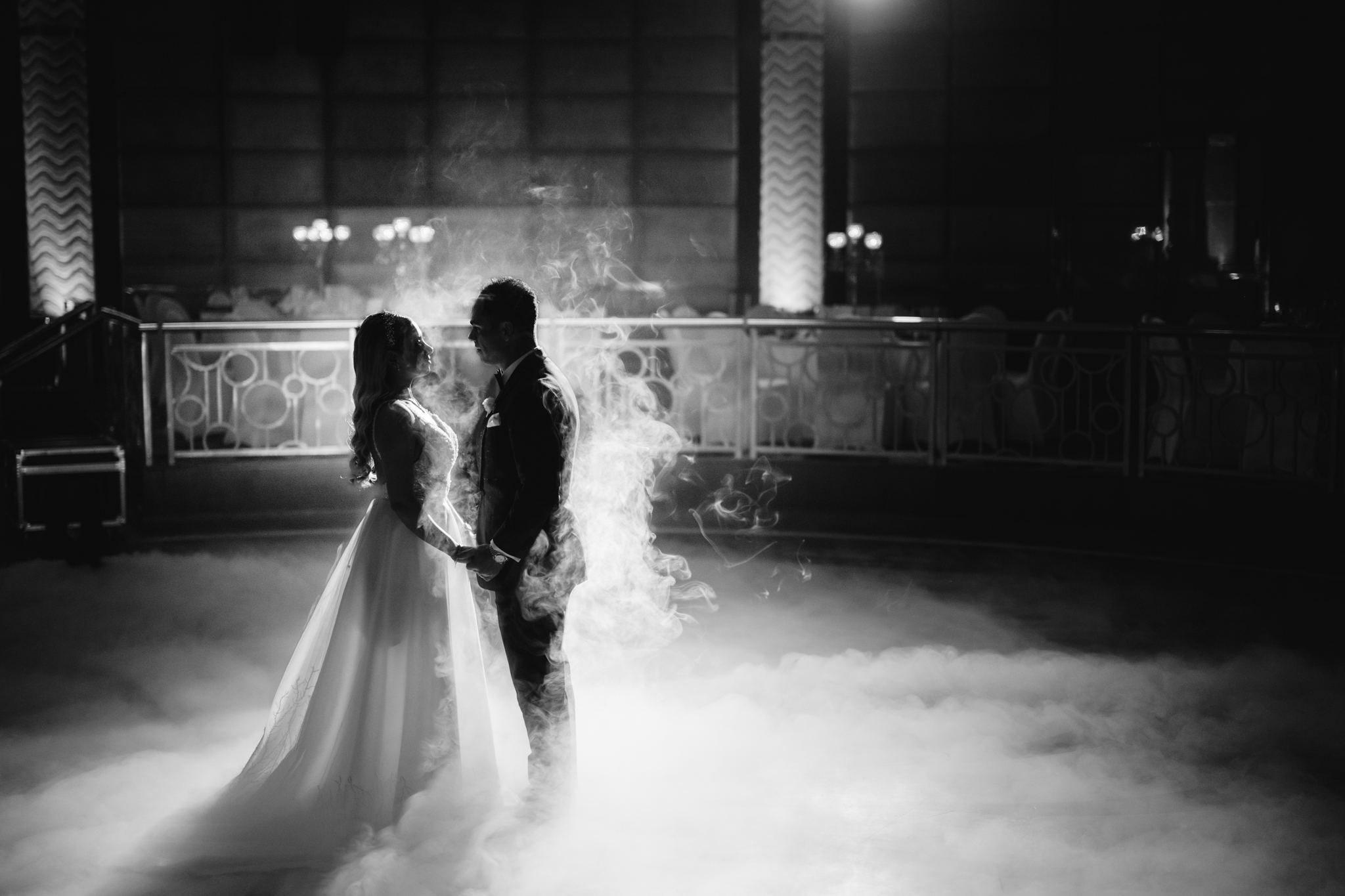 Wedding couple at the Park Hyatt captured with Nikon 50mm 1.2 S