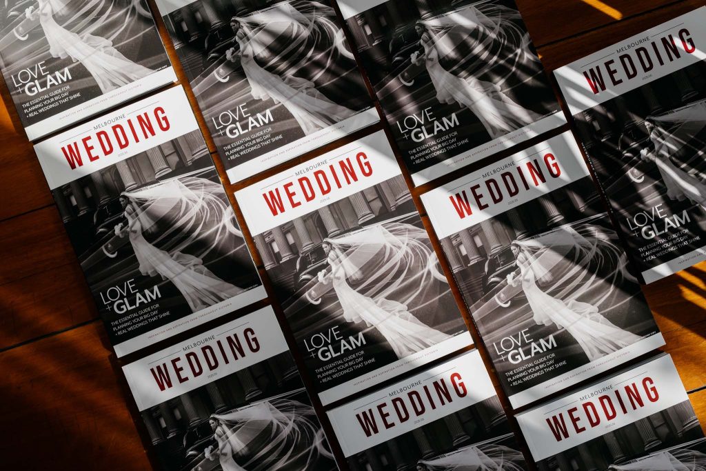 Copies of the Melbourne Wedding Magazine Cover