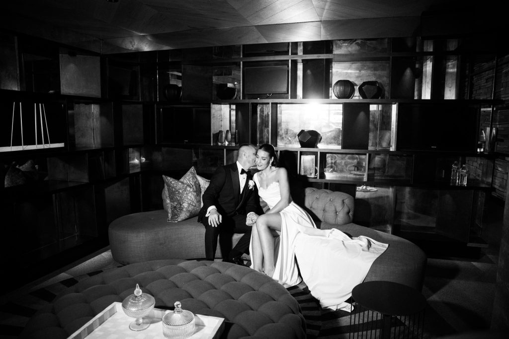Modern wedding photography Melbourne at the QT Hotel