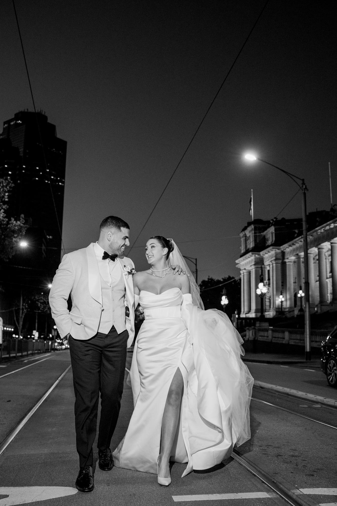 Modern wedding photography Melbourne at the QT Hotel