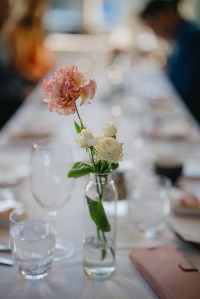 Reception floral styling at Taxi Kitchen Melbourne