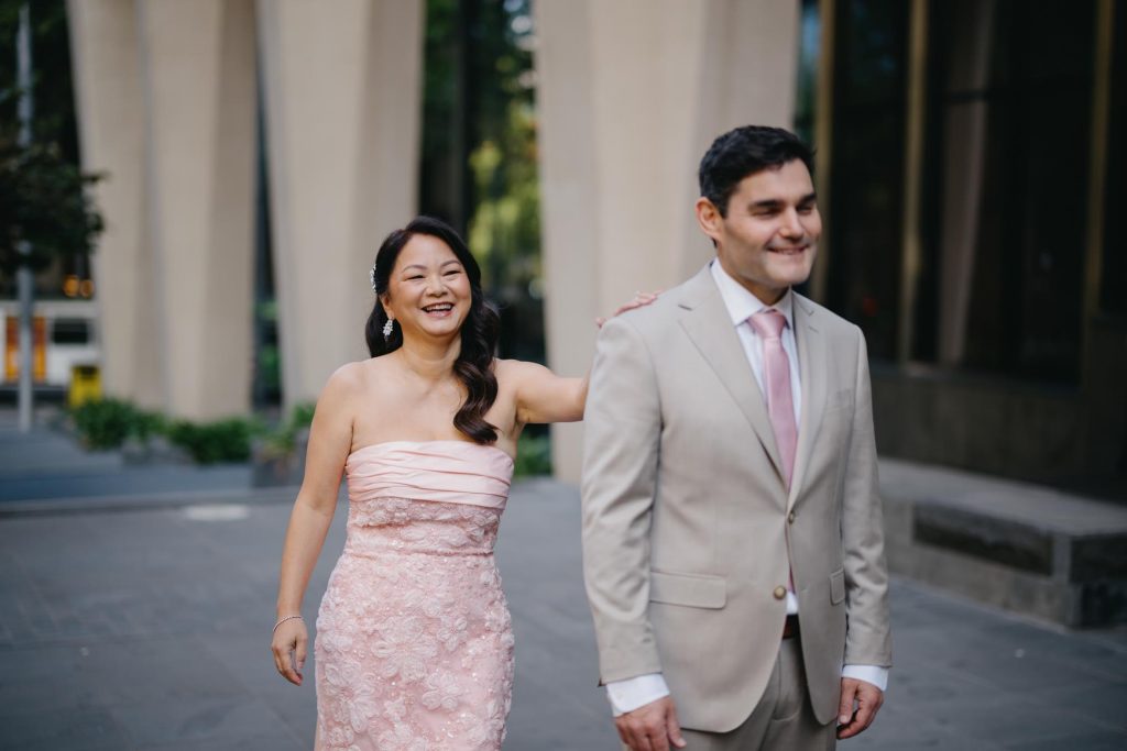 Natural couple portraits before Taxi Kitchen wedding in Melbourne